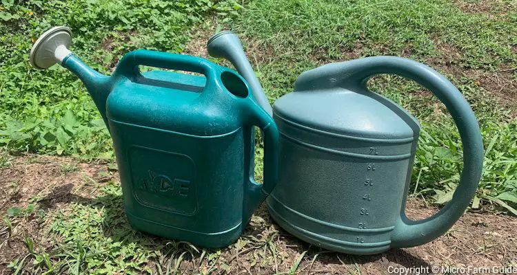 2 gallons watering cans